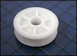 Sheave, 2 inch(51mm) OD, White Delrin