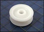 Sheave, 1 3/4 inch(44mm) OD, White Delrin